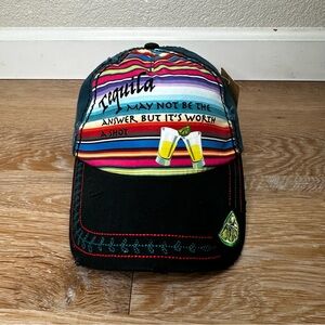 NWT Catchfly Tequila May Not Be The Answer Adjustable Strapback Unisex Hat Cap